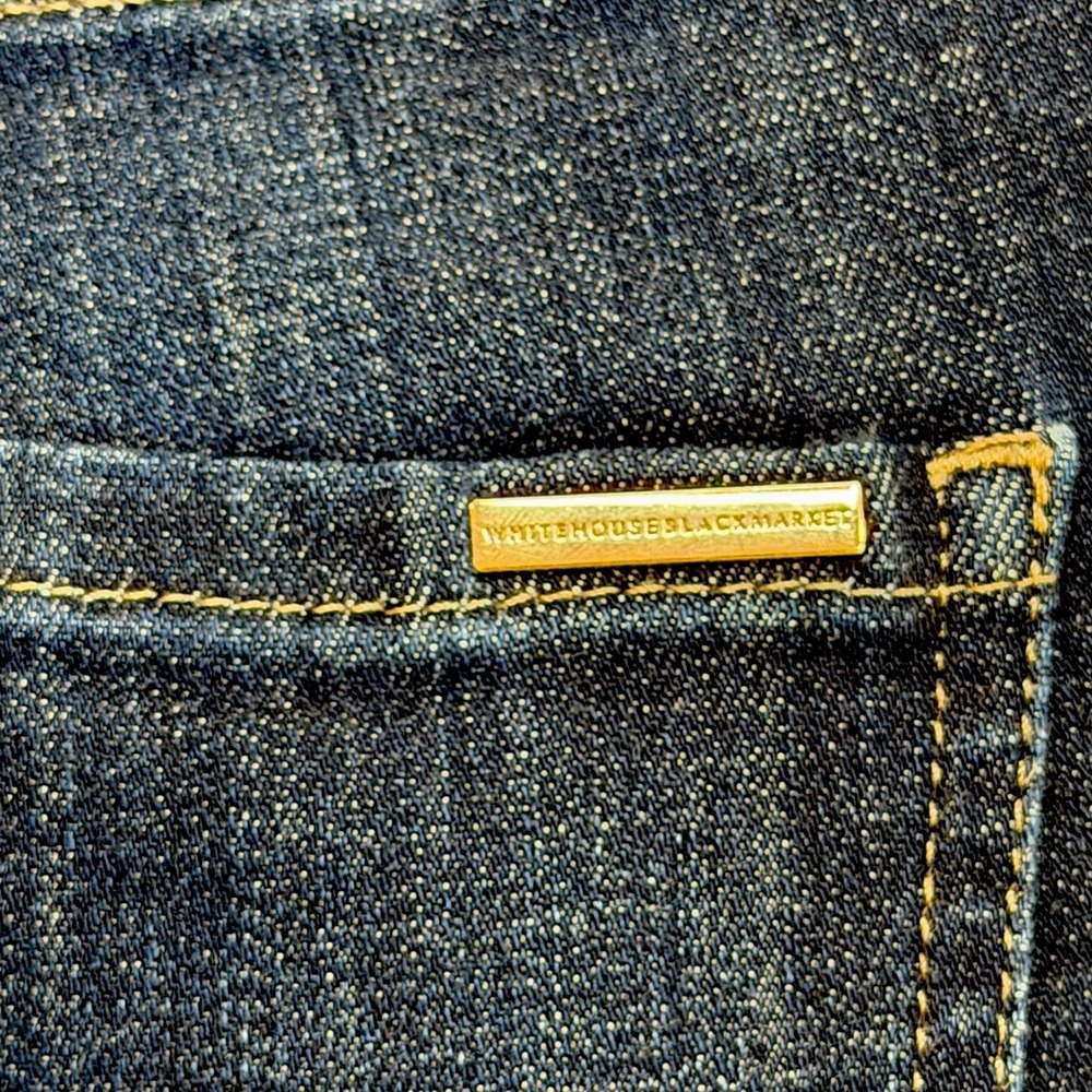 White House Black Market Girlfriend Jeans Blue Mid-Rise sz4 Cotton blend stretch - Picture 6 of 15